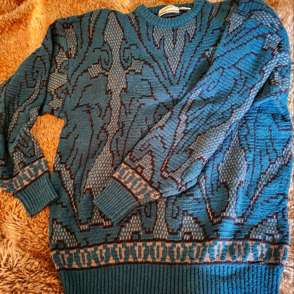 Y2K vintage Tip Top Men's XL grandpa sweater